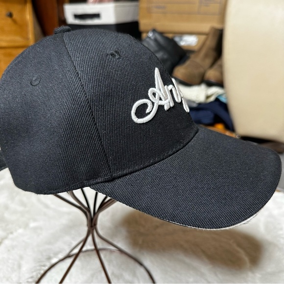 Angel 3-D Embroidered Baseball Cap in Black Women’s OS - Picture 6 of 9